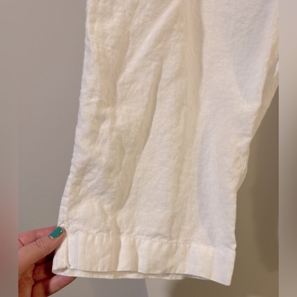 Charter Club 100% Linen Pants in white size 3x with stretch waist - Picture 2 of 6